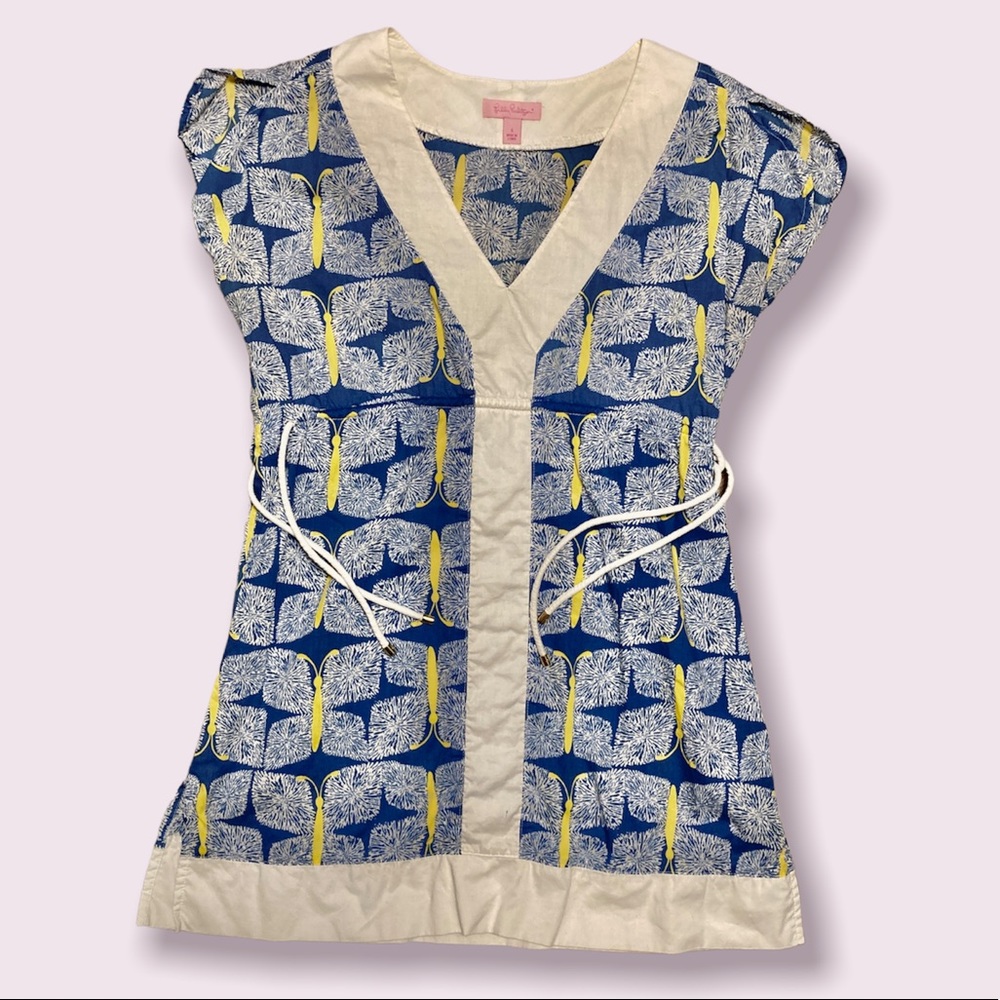 Lilly Pulitzer cotton tunic with butterfly pattern